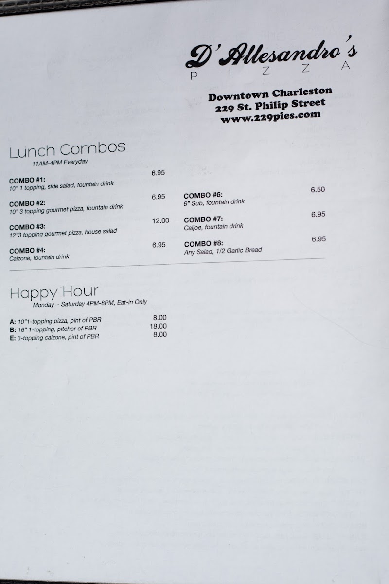 Menu D'allesandro's Pizza-6