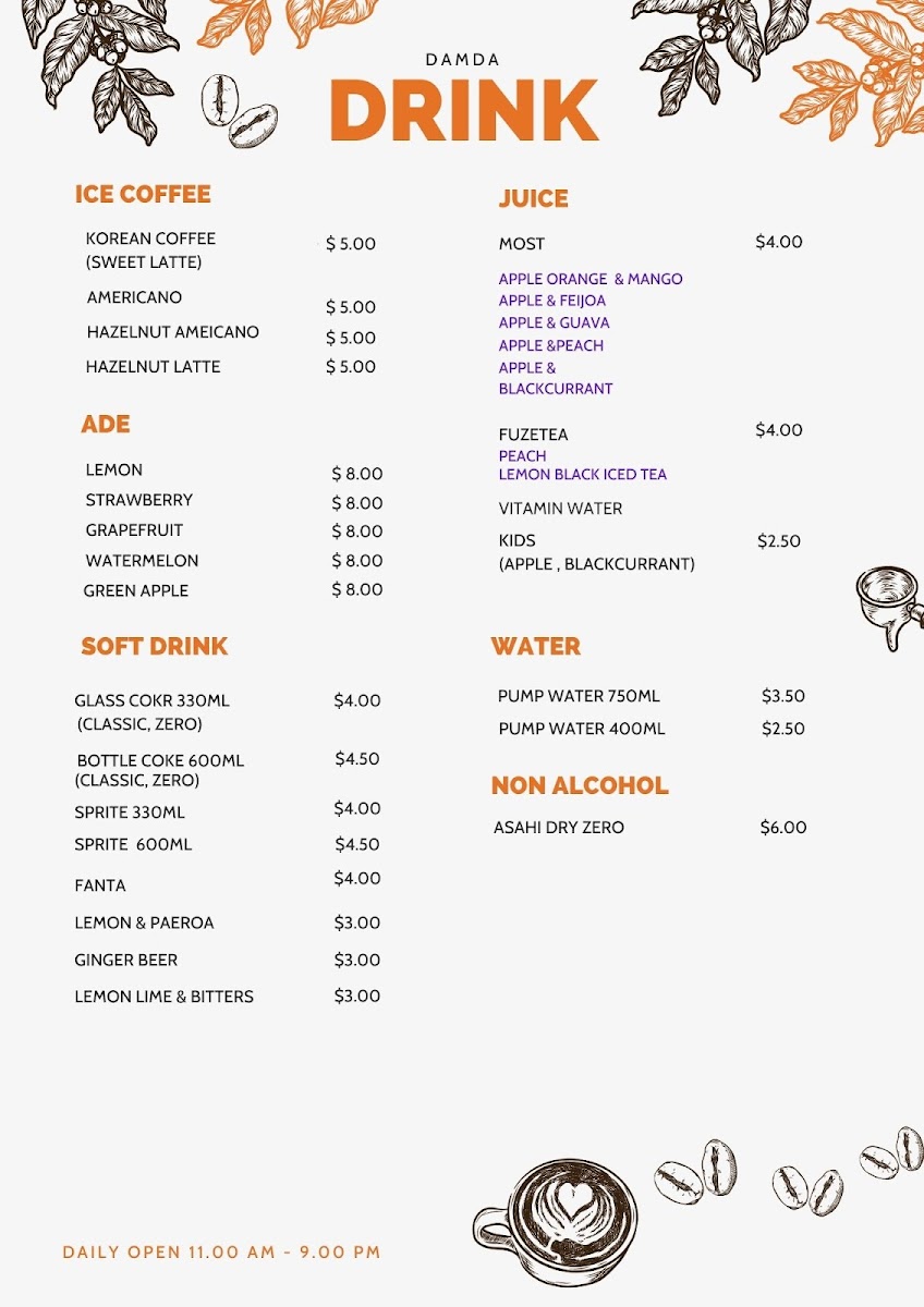Menu Dam Da-10