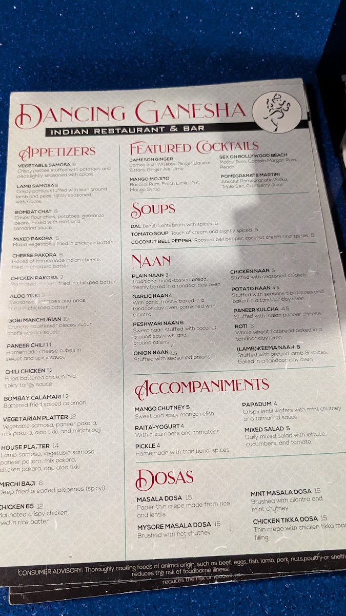 Menu Dancing Ganesha-6