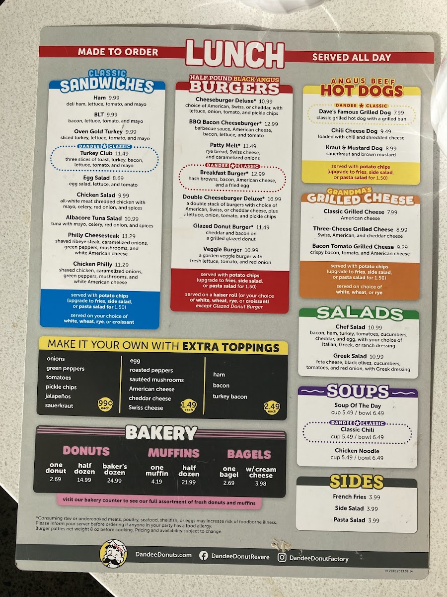 Menu Dandee Donut Factory-2
