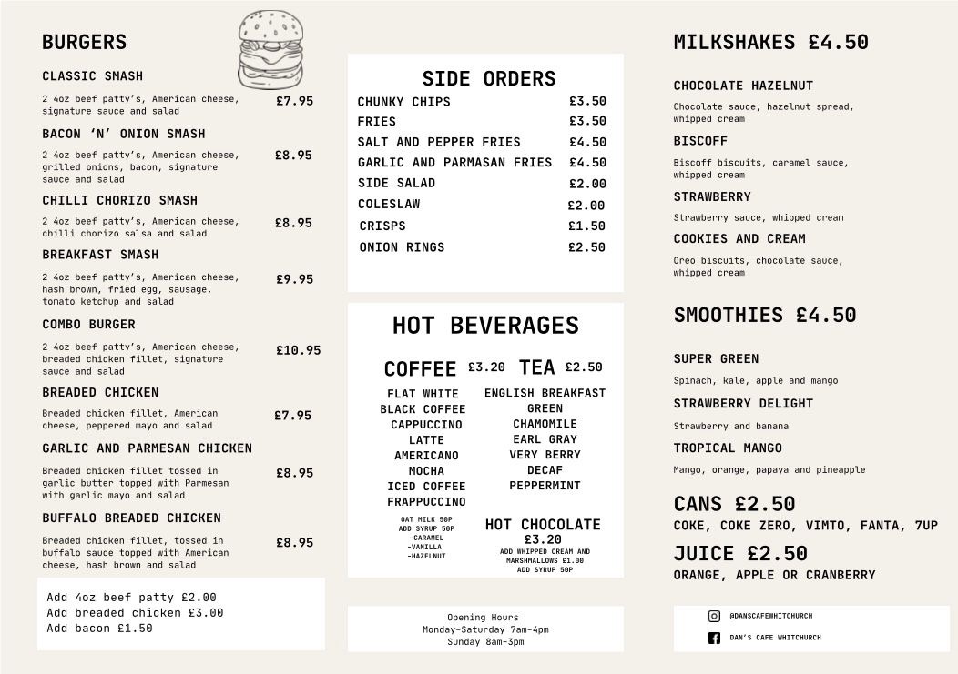 Menu Dan's Cafe-1