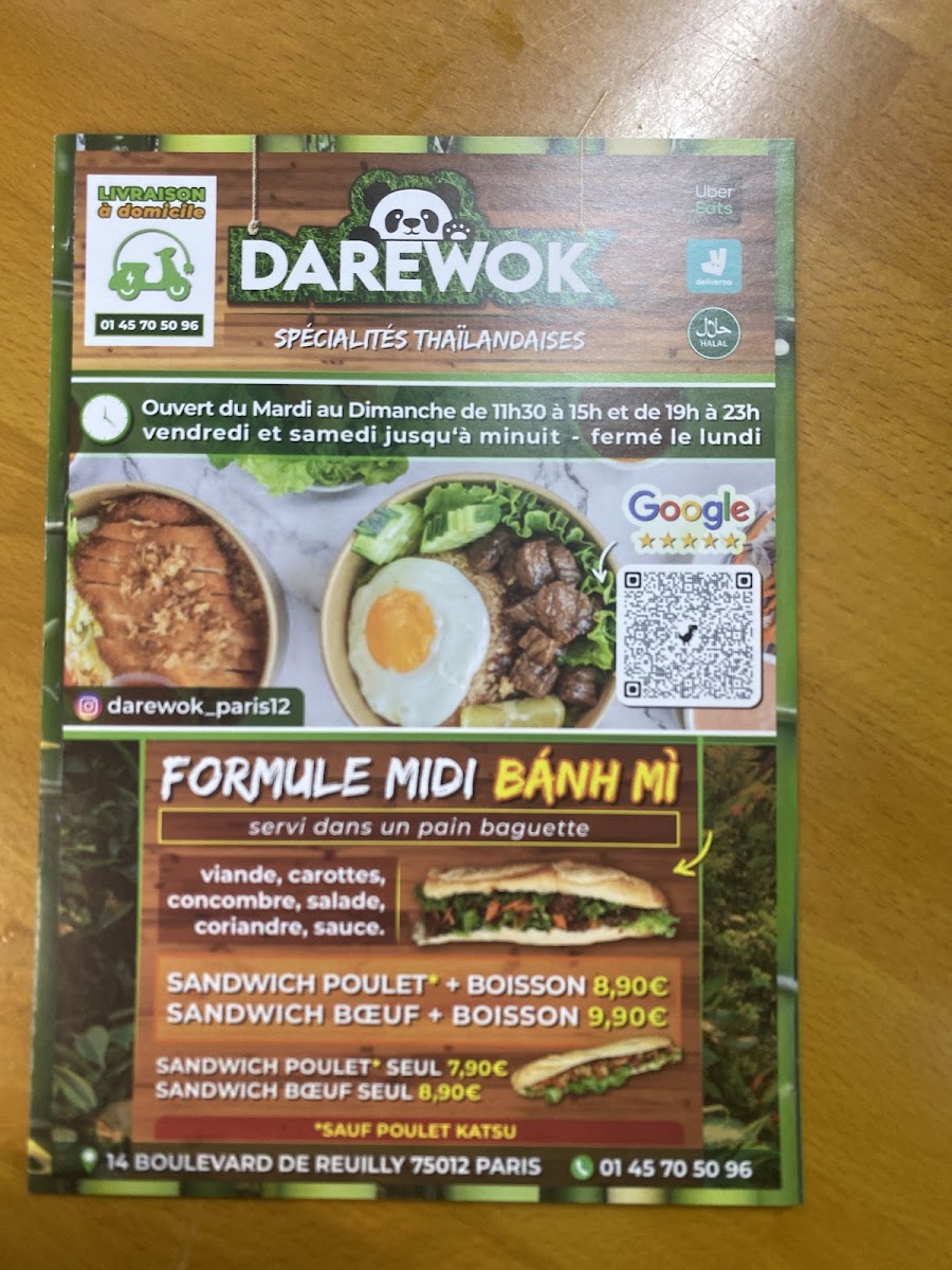 Menu Dare Wok Paris Thai-5