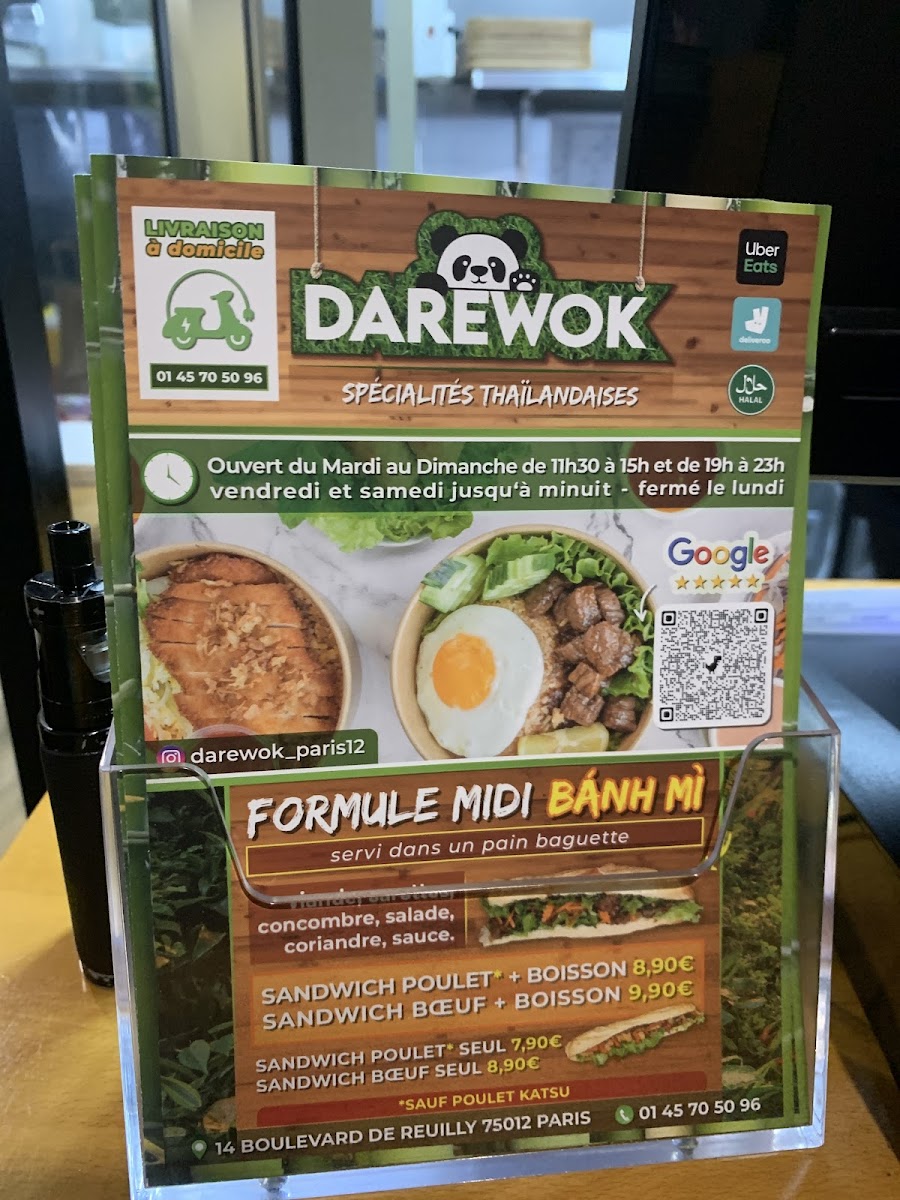 Menu Dare Wok Paris Thai-8