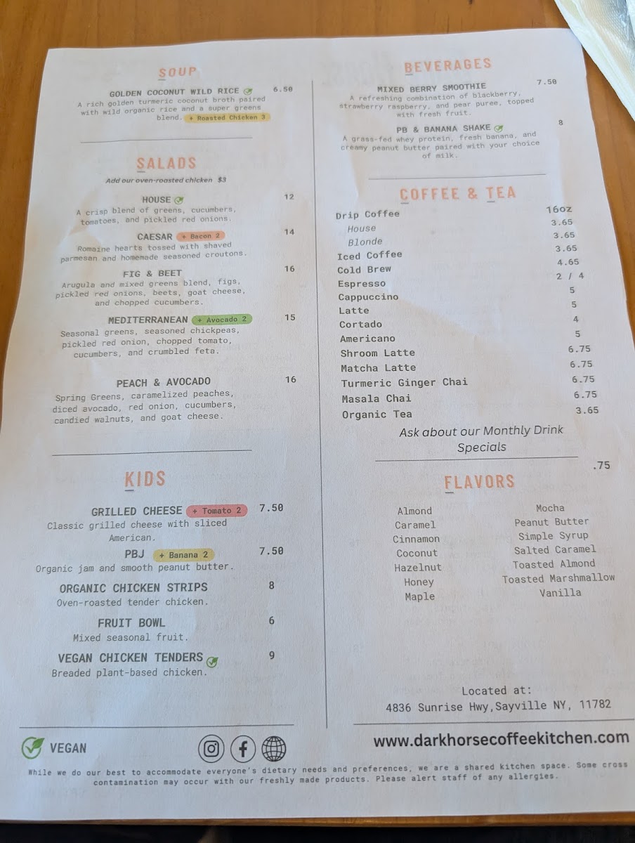 Menu Dark Horse Coffee & Kitchen-3