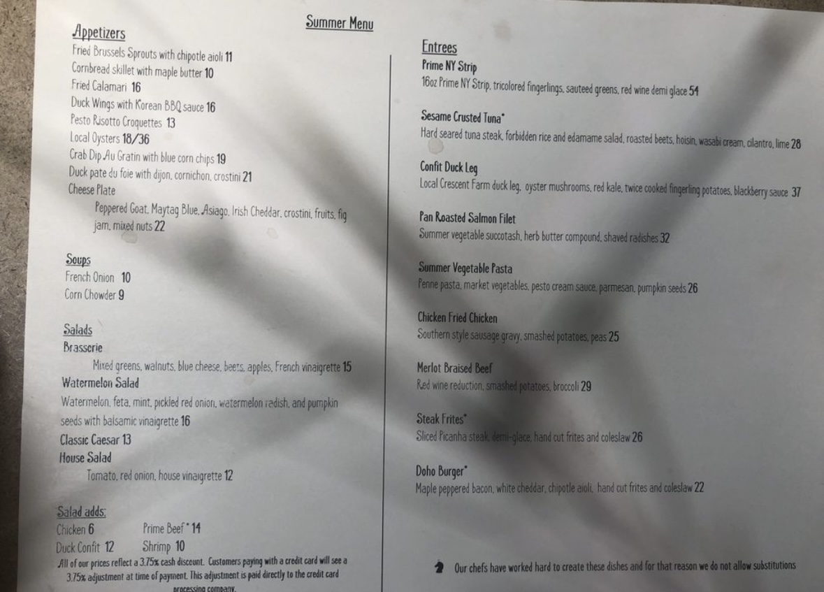 Menu Dark Horse Restaurant-2