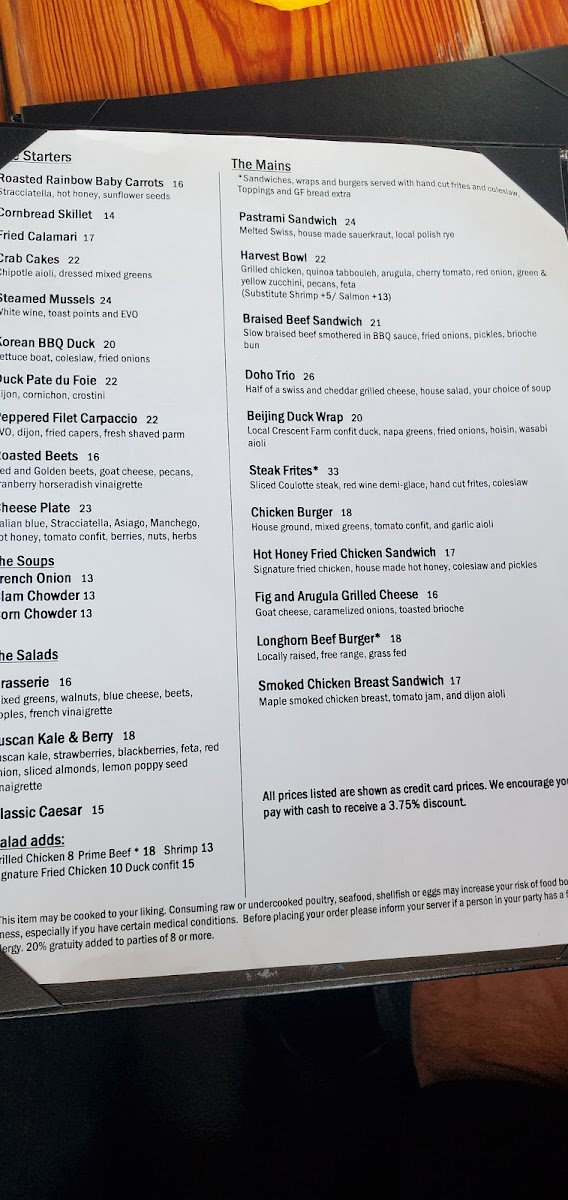 Menu Dark Horse Restaurant-4
