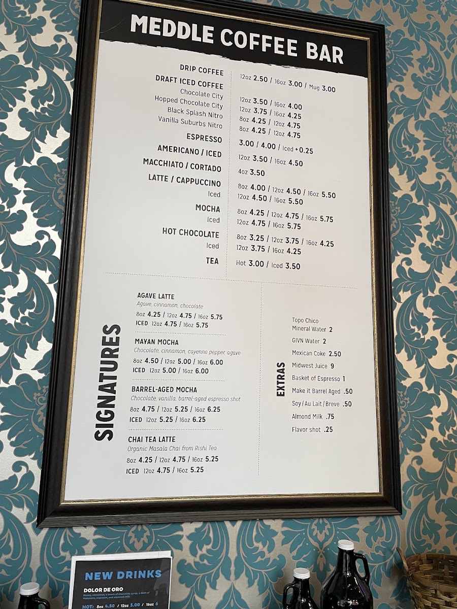 Menu Dark Matter Coffee - Meddle Coffee Bar-5