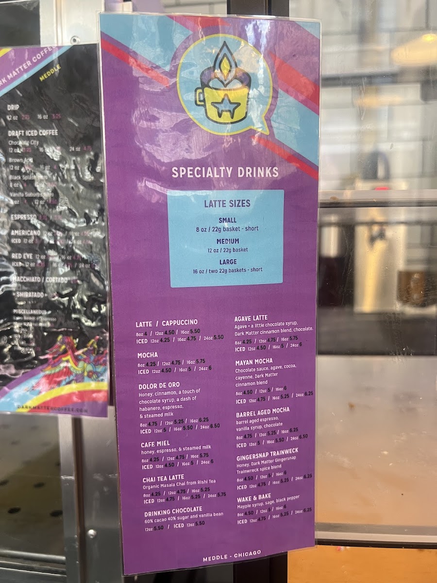 Menu Dark Matter Coffee - Meddle Coffee Bar-7