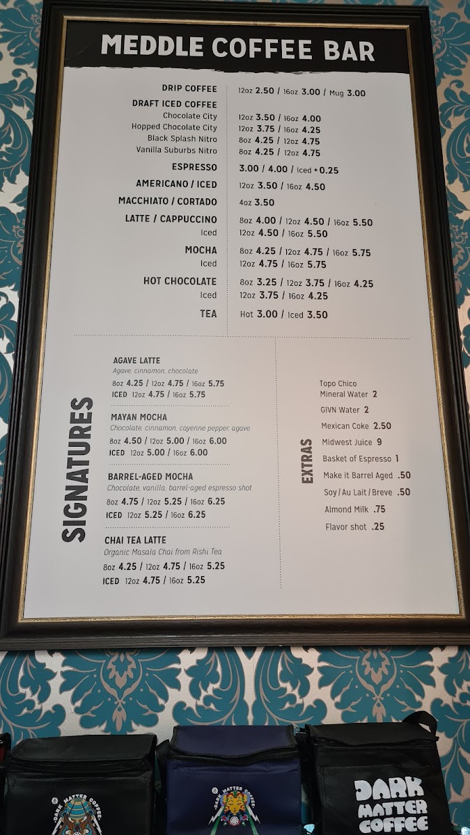 Menu Dark Matter Coffee - Meddle Coffee Bar-8