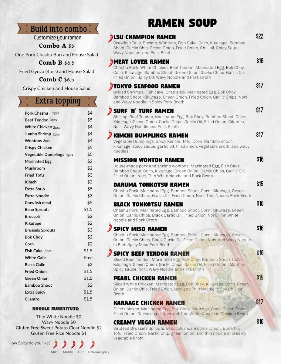 Menu Daruma Ramen Bar & Grill-10