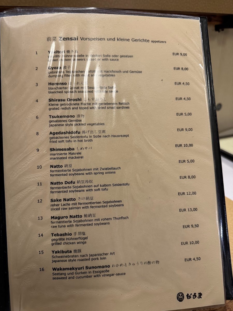 Menu Daruma-5