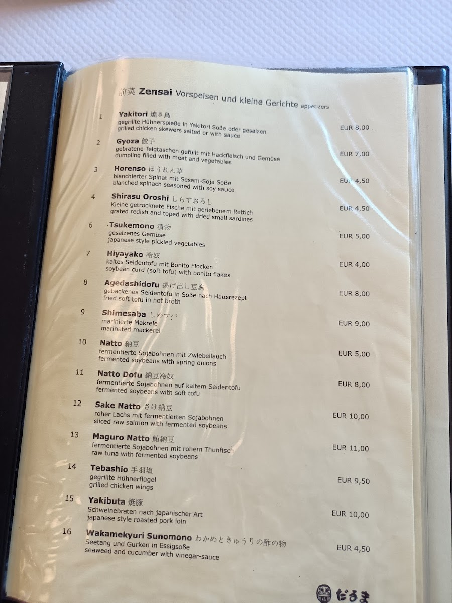 Menu Daruma-7