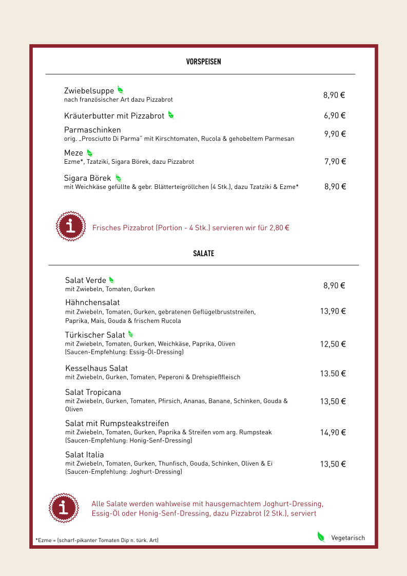 Menu Das Kesselhaus - Küche & Wein-2