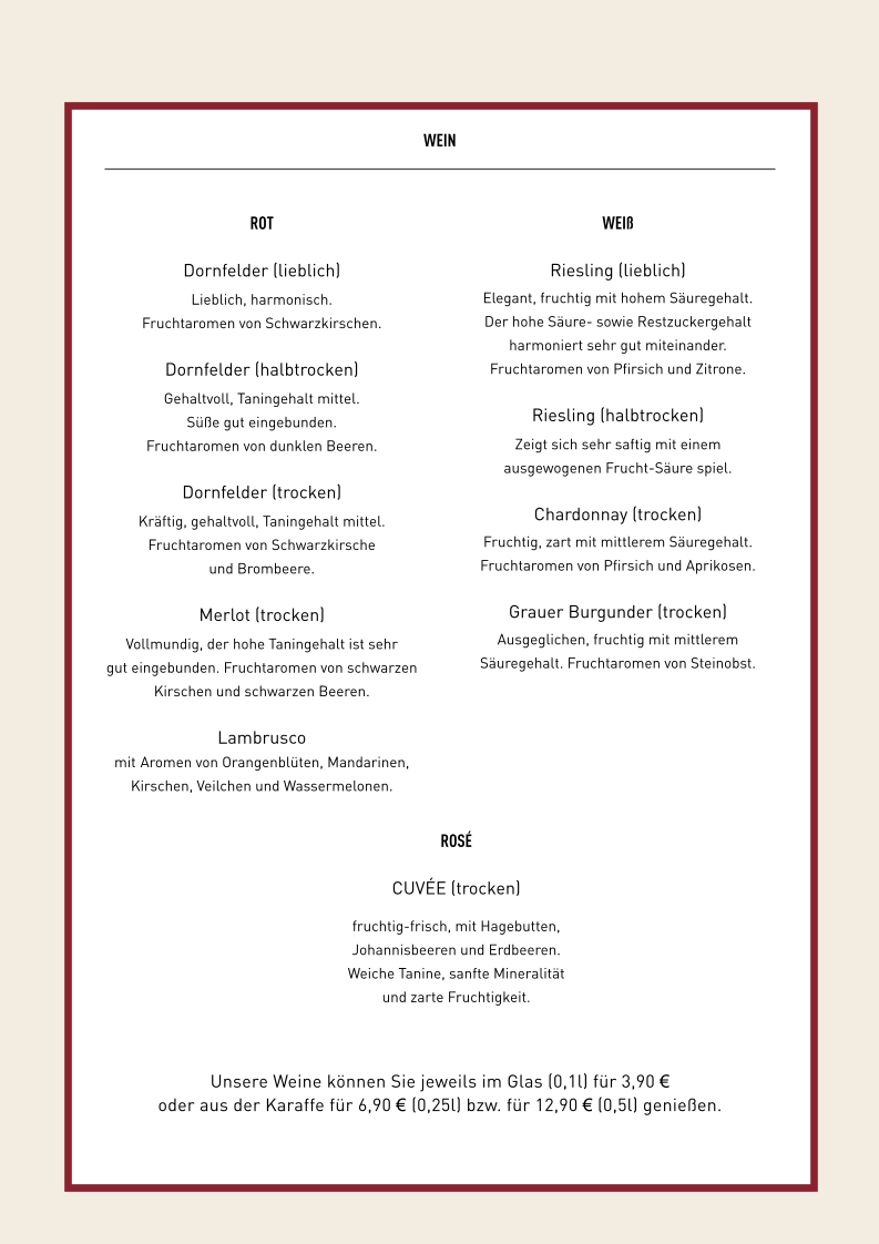 Menu Das Kesselhaus - Küche & Wein-4