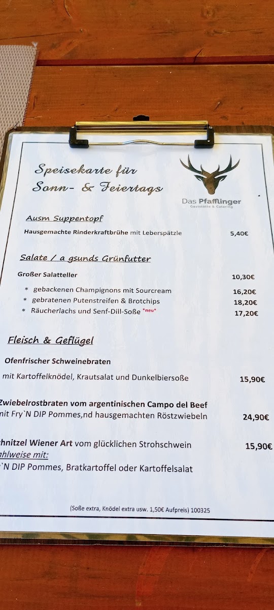 Menu Das Pfafflinger Gaststätte & Catering Neuburg-9