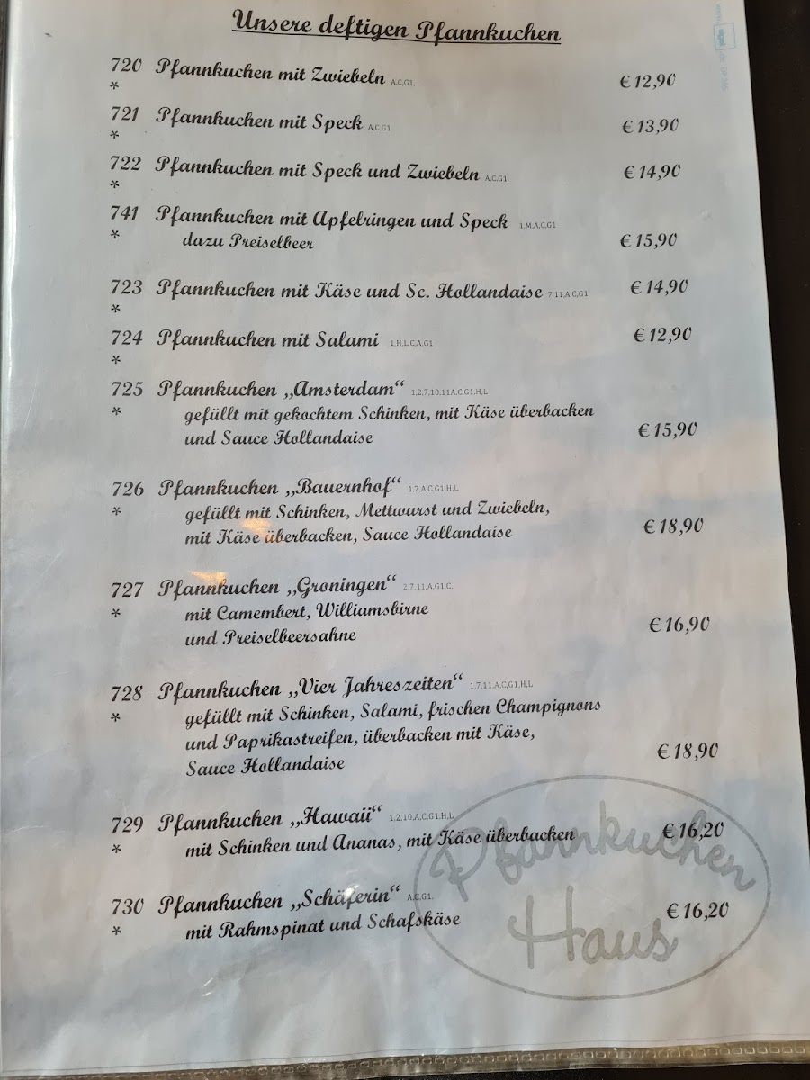 Menu Das Pfannkuchenhaus Norddeich-2