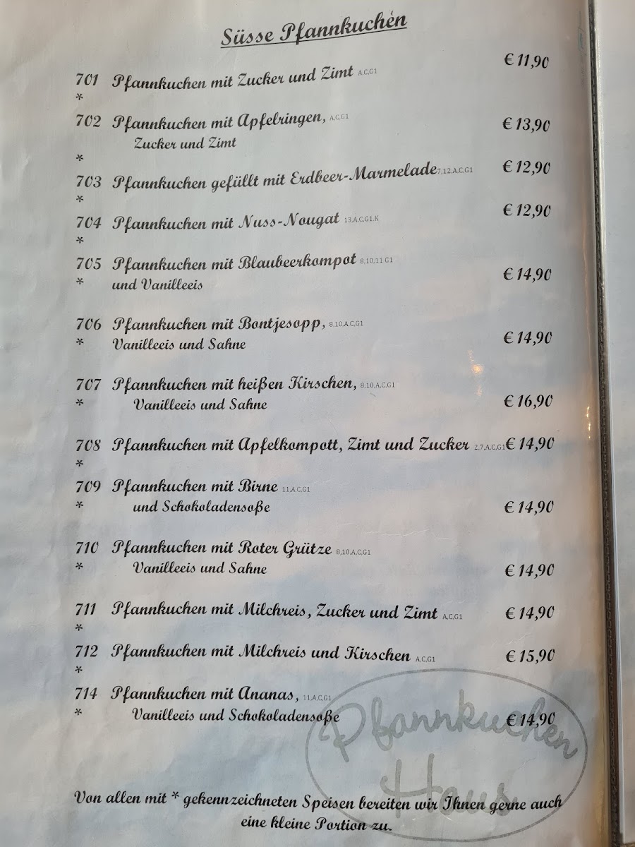 Menu Das Pfannkuchenhaus Norddeich-4