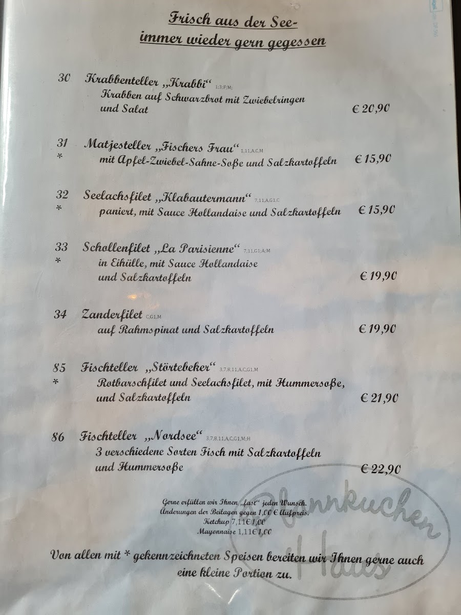 Menu Das Pfannkuchenhaus Norddeich-5