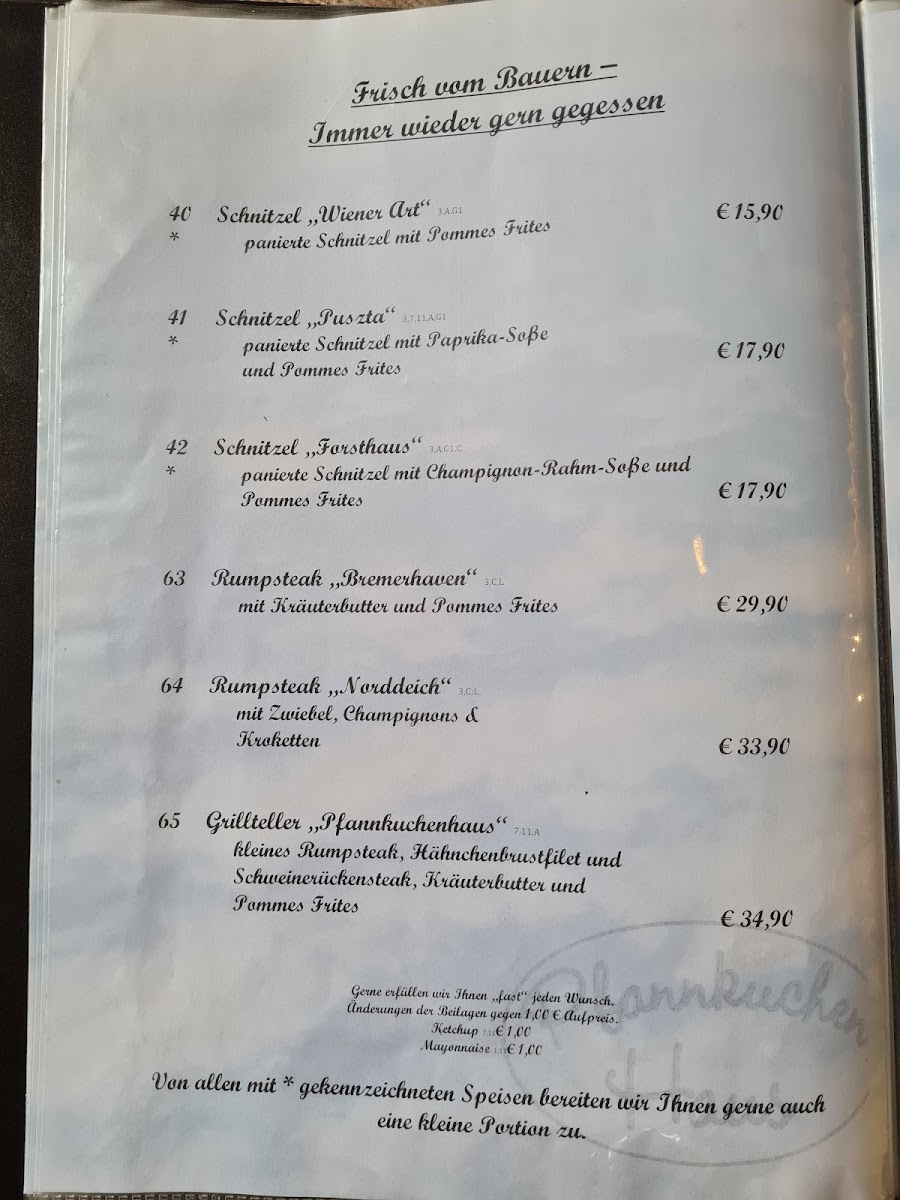 Menu Das Pfannkuchenhaus Norddeich-7