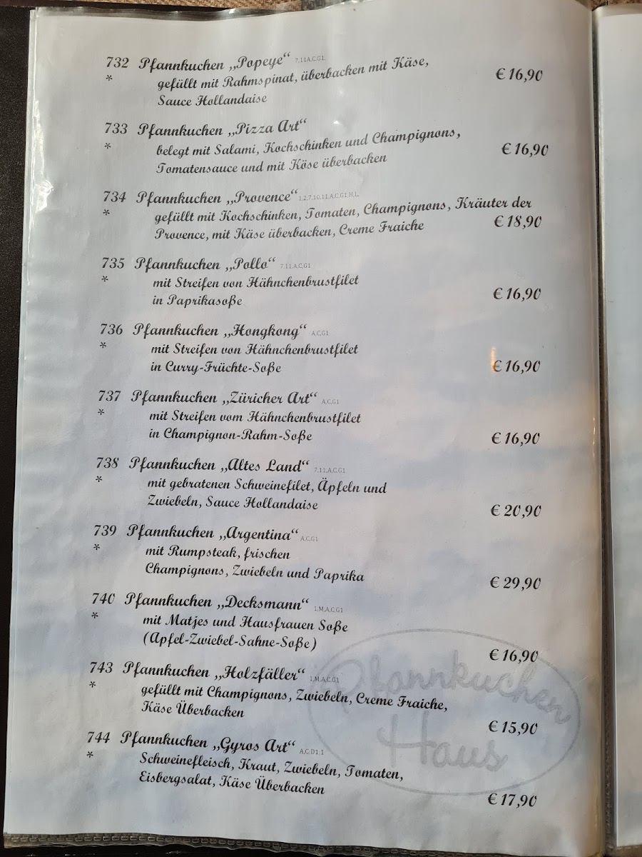 Menu Das Pfannkuchenhaus Norddeich-9