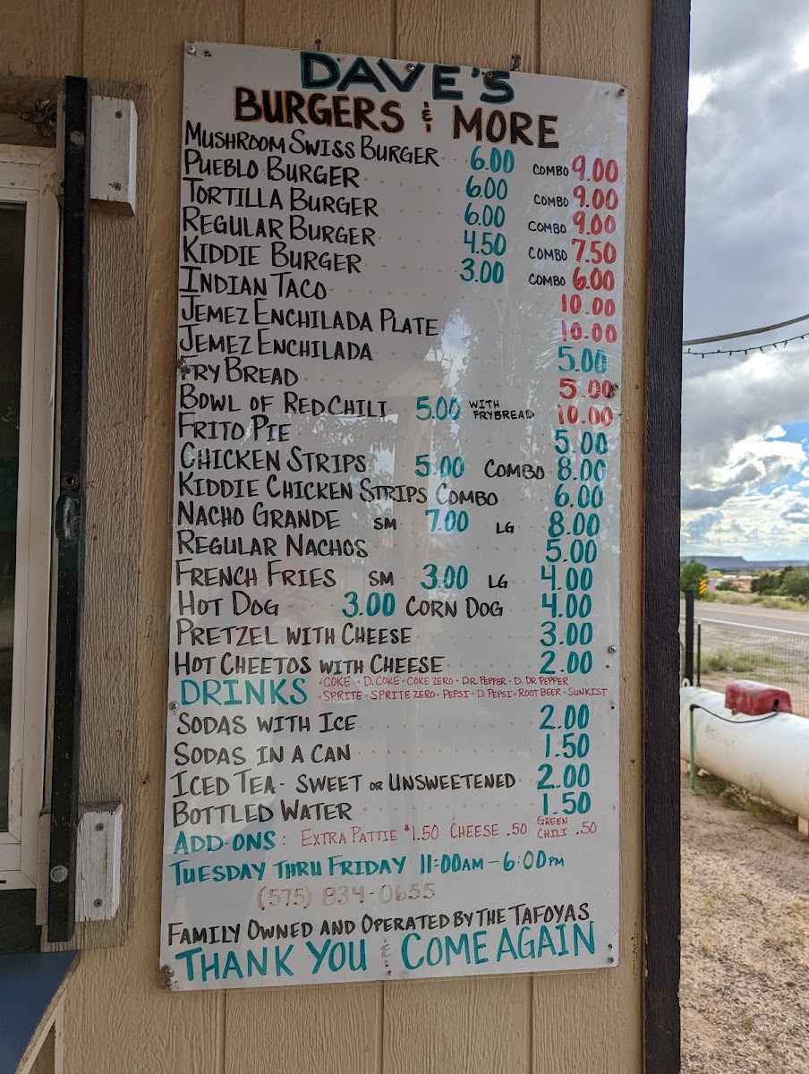 Menu Dave's Burgers And More-2