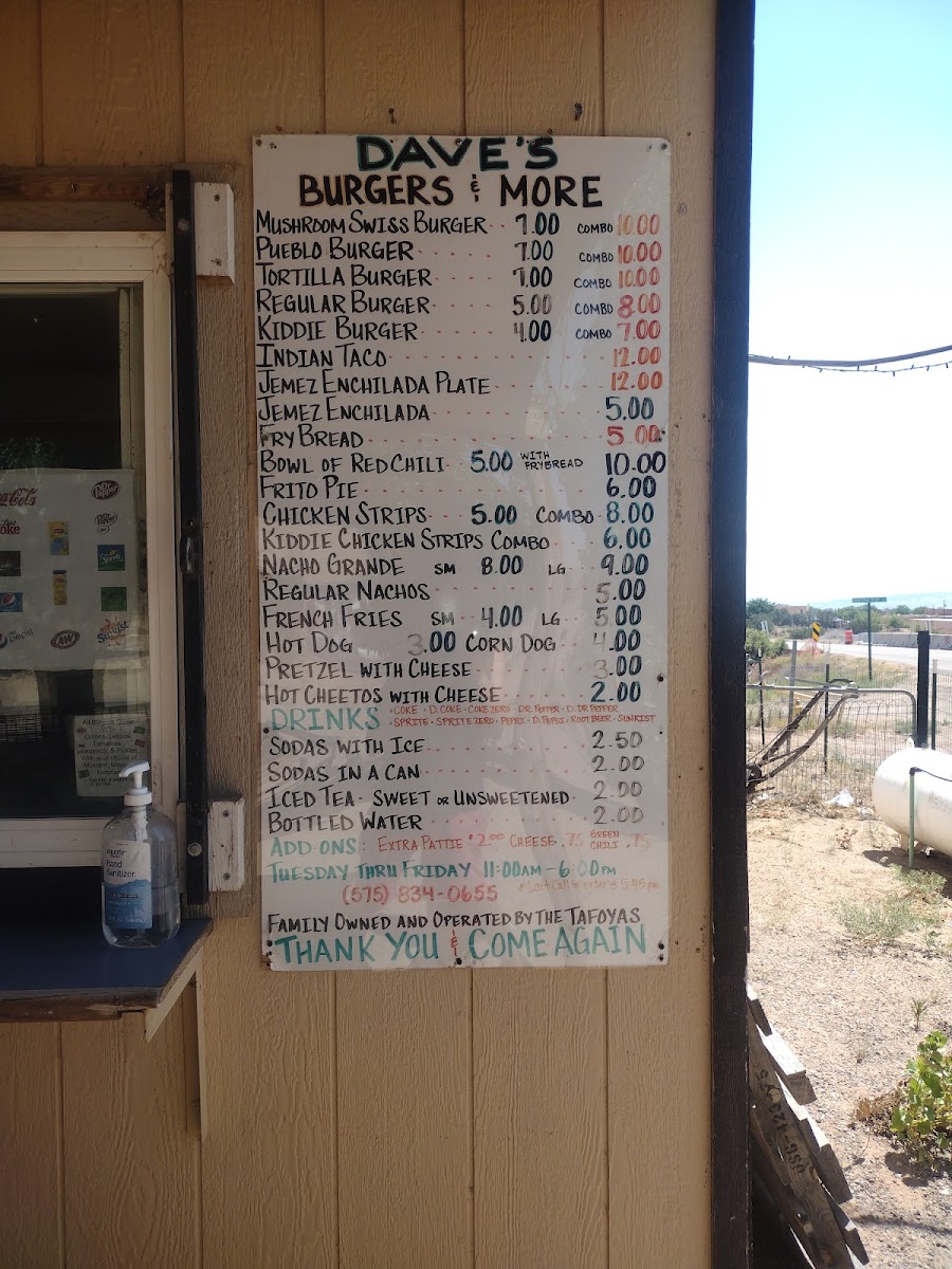 Menu Dave's Burgers And More-4