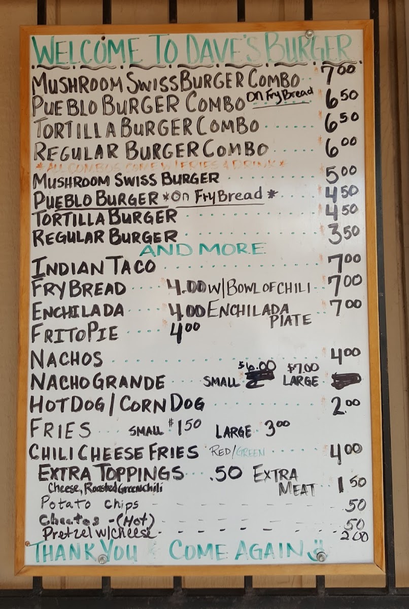 Menu Dave's Burgers And More-7