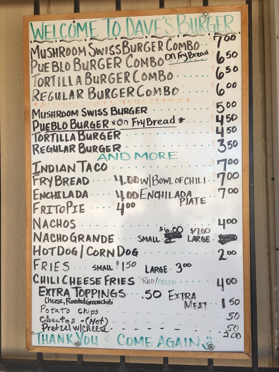 Menu Dave's Burgers And More-8