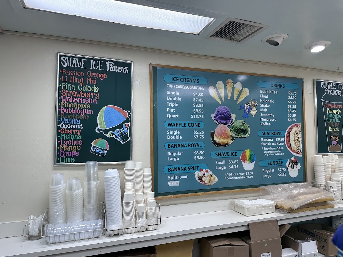 Menu Dave's Ice Cream At Waimanalo-10