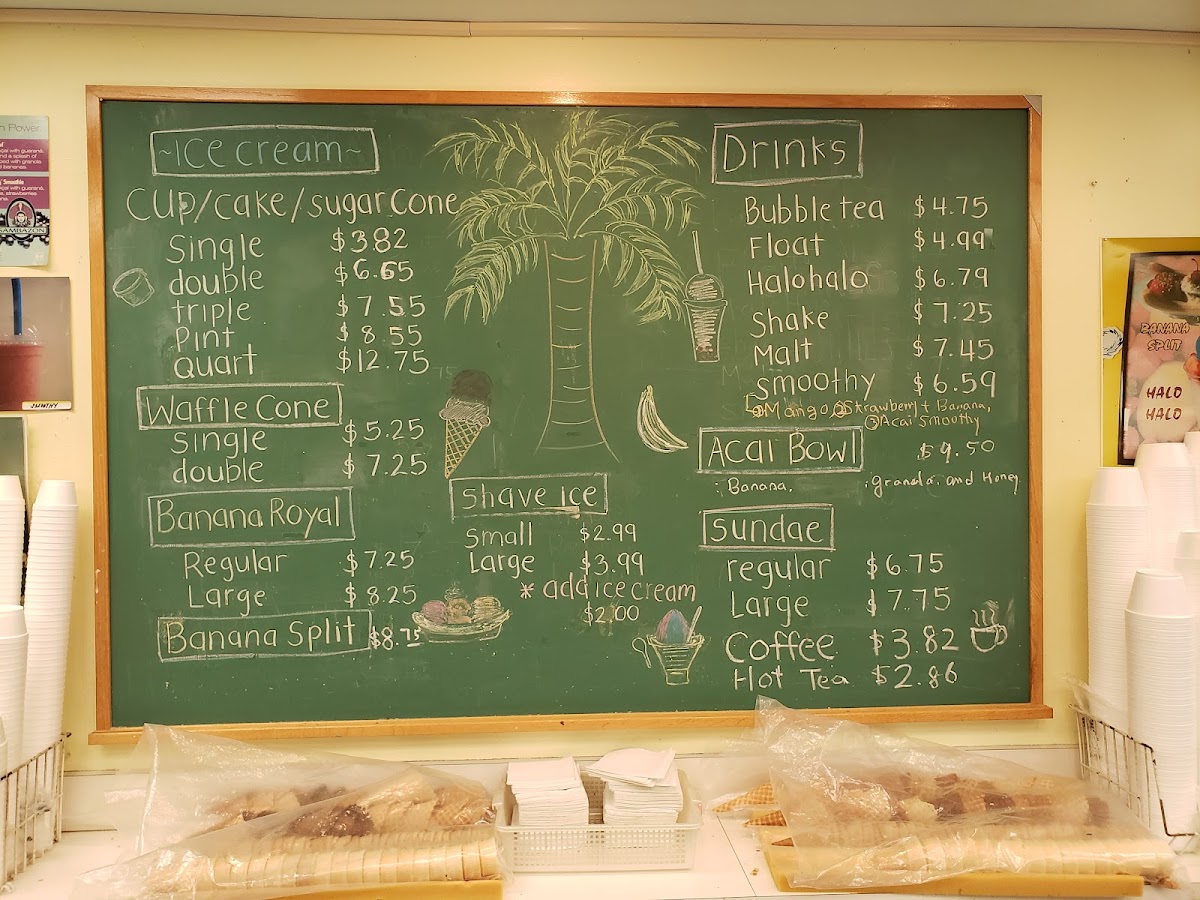 Menu Dave's Ice Cream At Waimanalo-3