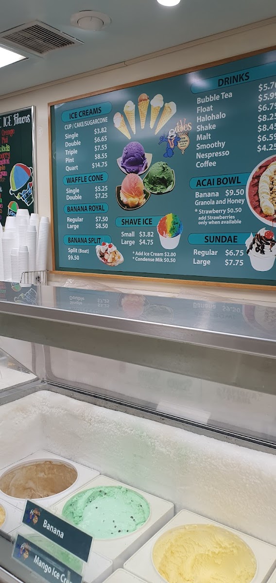 Menu Dave's Ice Cream At Waimanalo-6