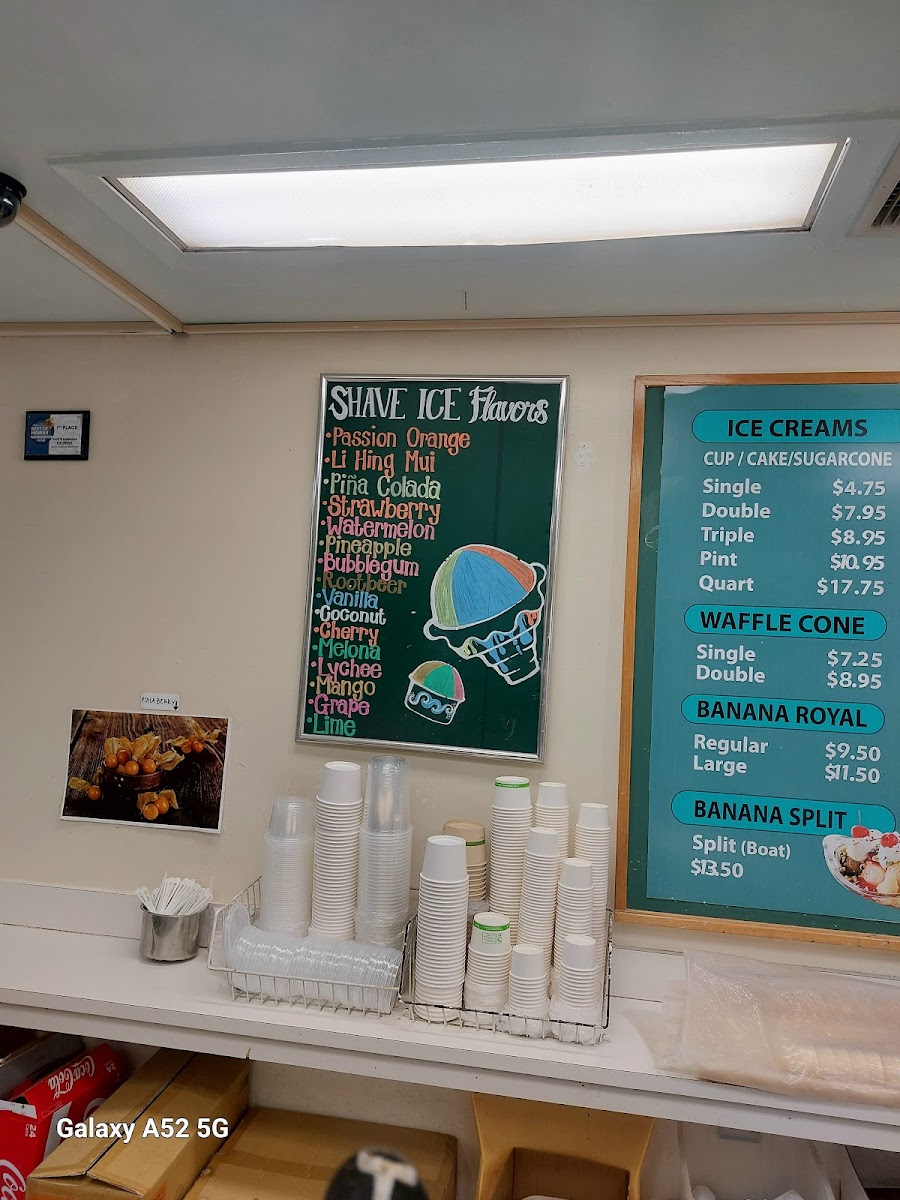 Menu Dave's Ice Cream At Waimanalo-8