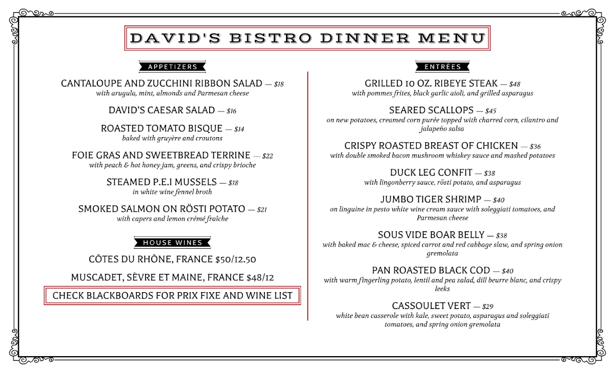 Menu David's Bistro-4