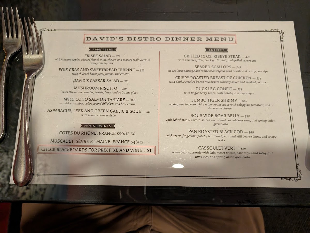 Menu David's Bistro-8
