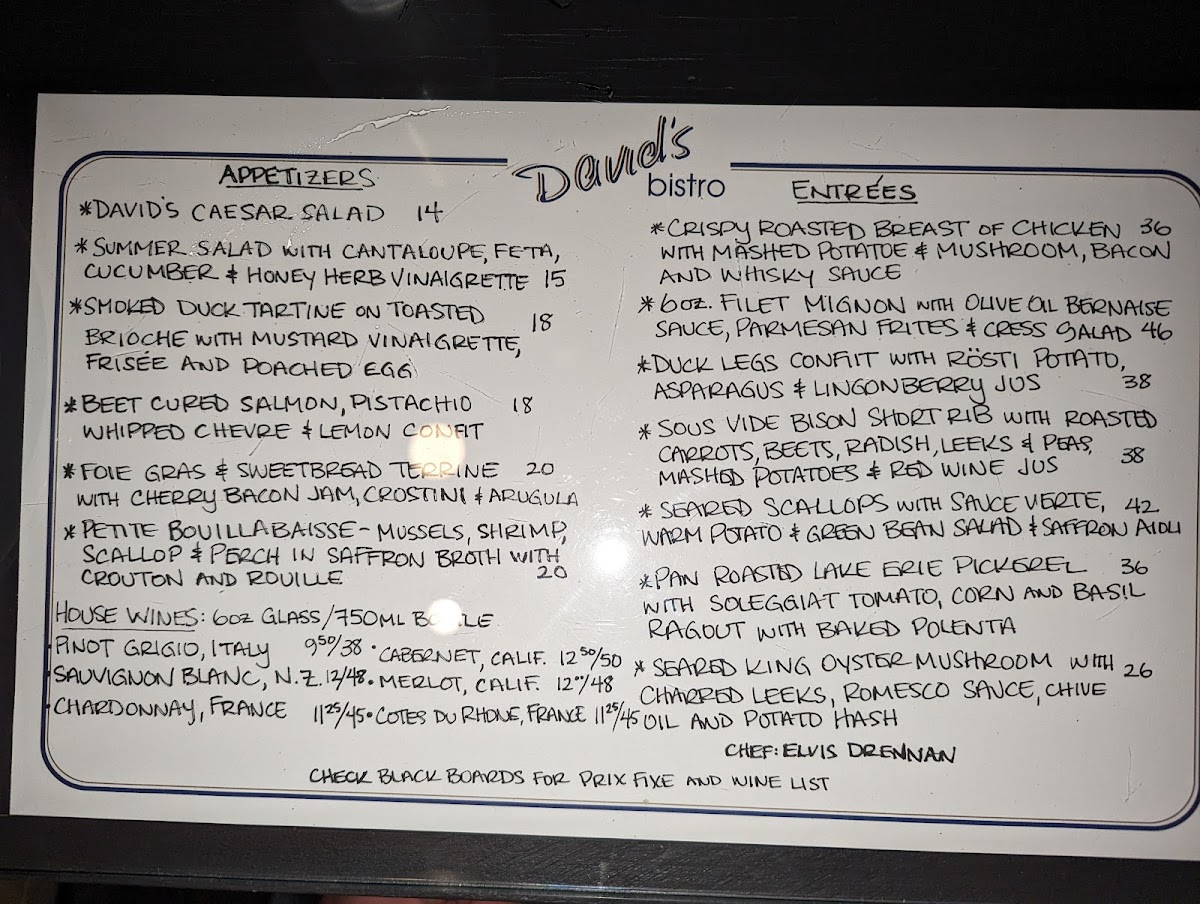 Menu David's Bistro-9