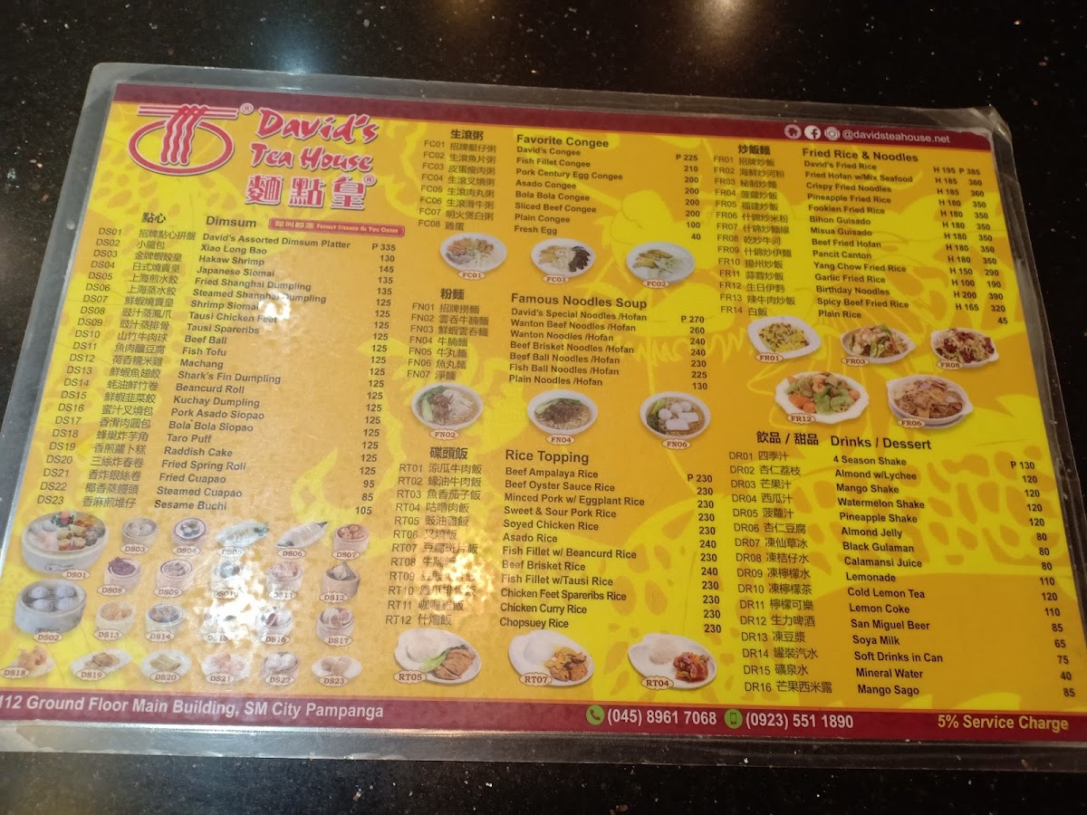 Menu Davids Tea House - Restaurant (Sm Pampanga)-3