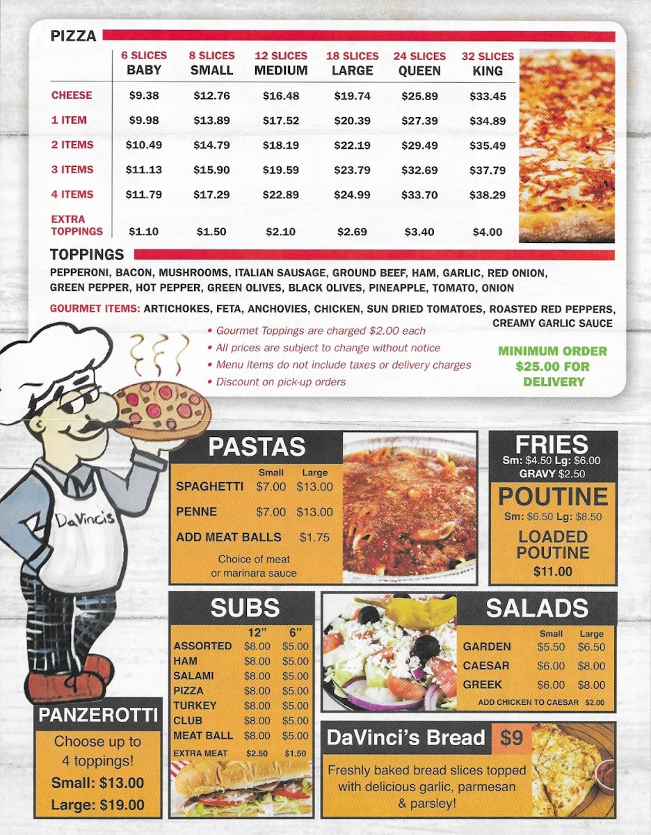 Menu Davinci's Pizza-4
