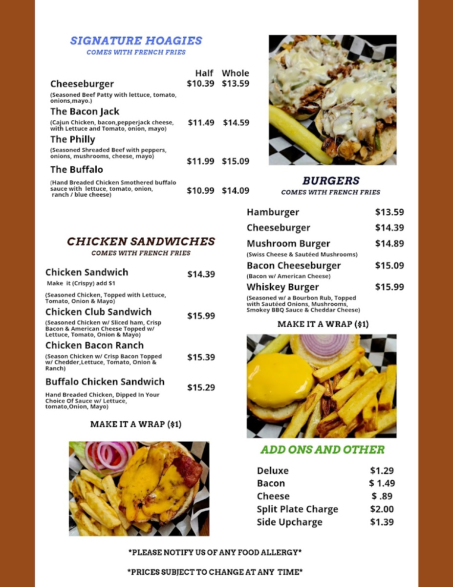 Menu Dawny Jeans Diner & Miniture Golf-3