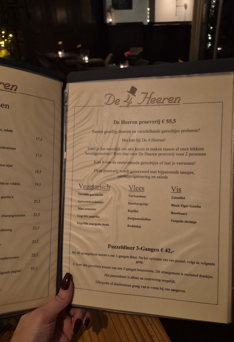 Menu De 4 Heeren-4