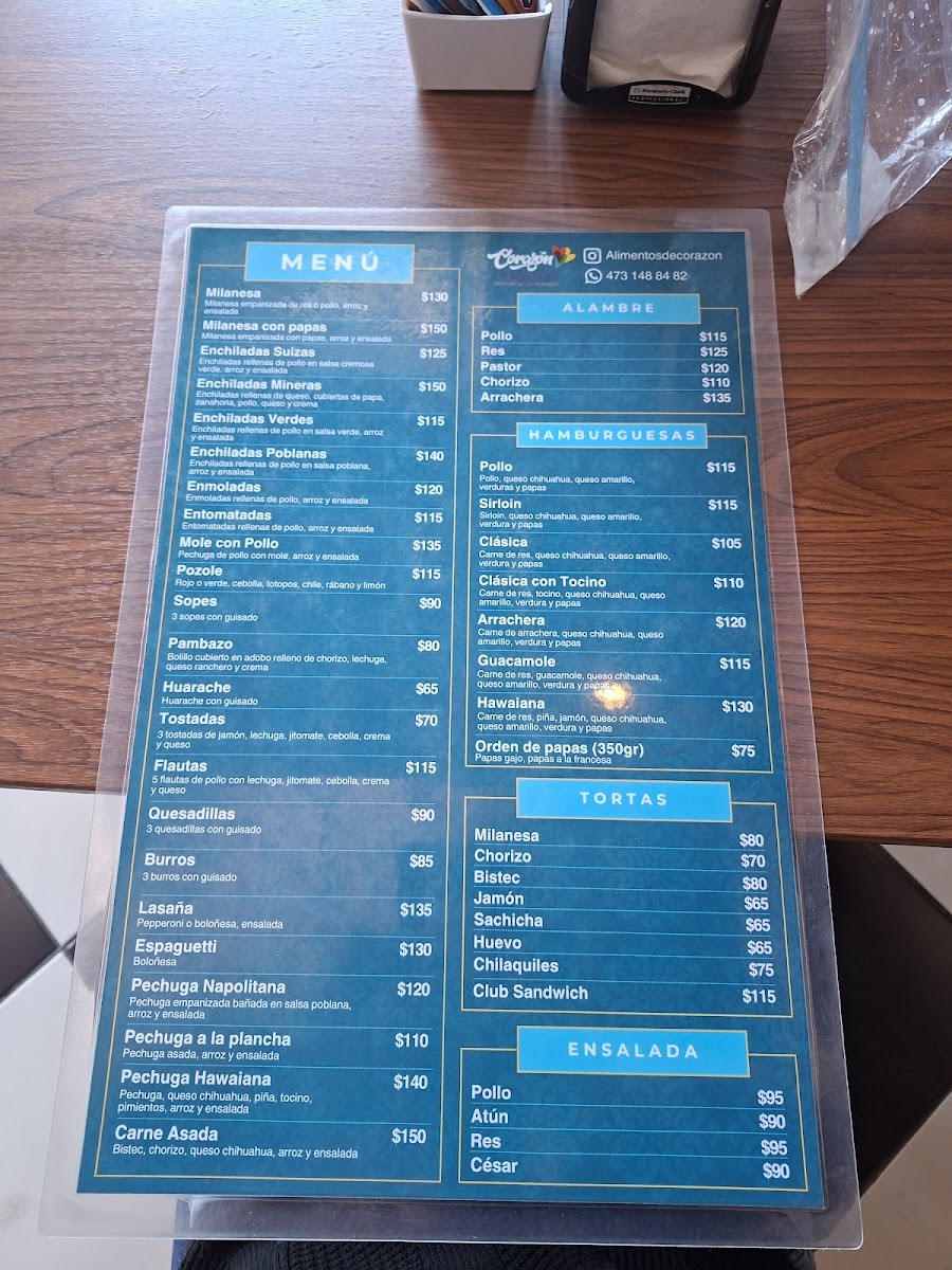 Menu De Corazón A Corazón-2