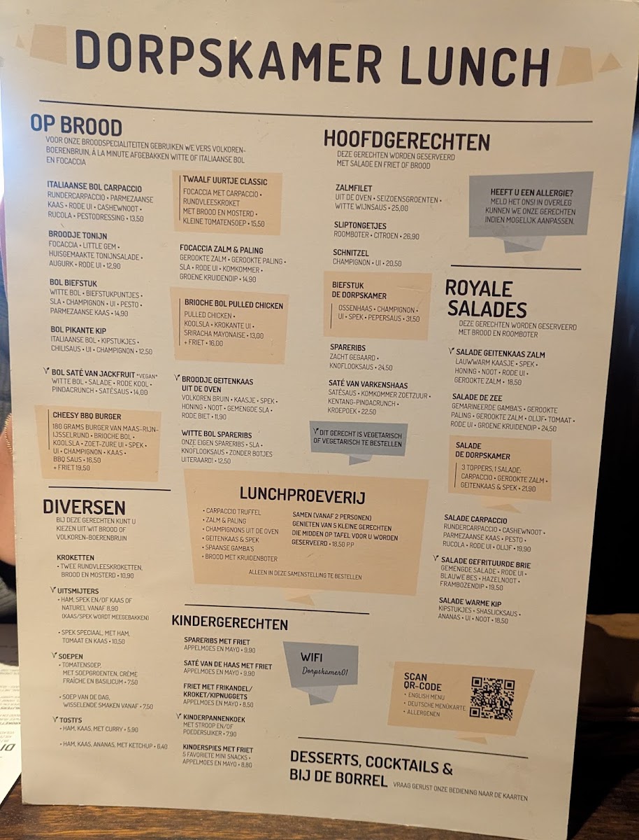 Menu De Dorpskamer Eten & Drinken-2