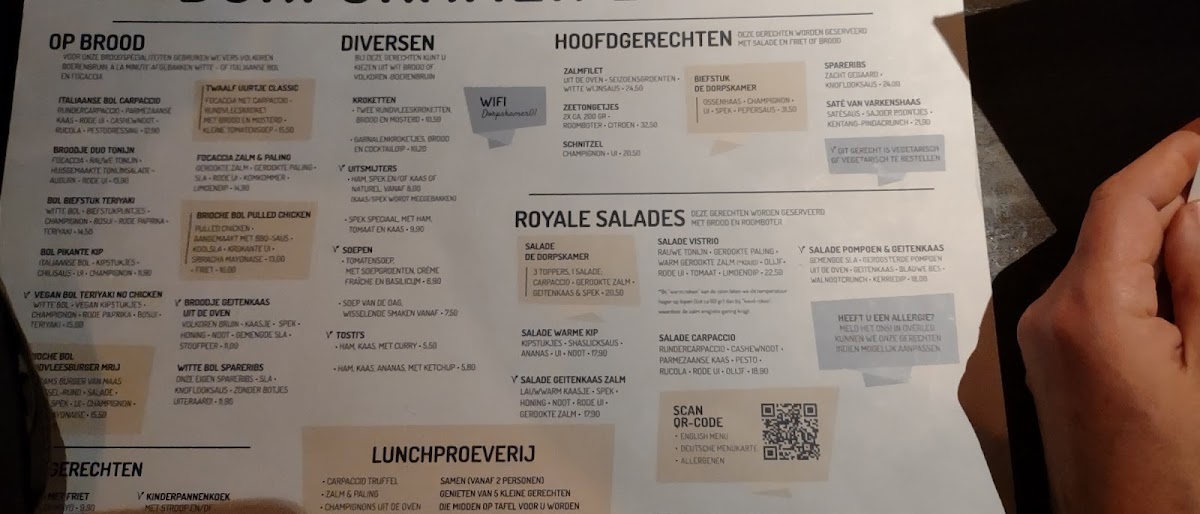 Menu De Dorpskamer Eten & Drinken-9