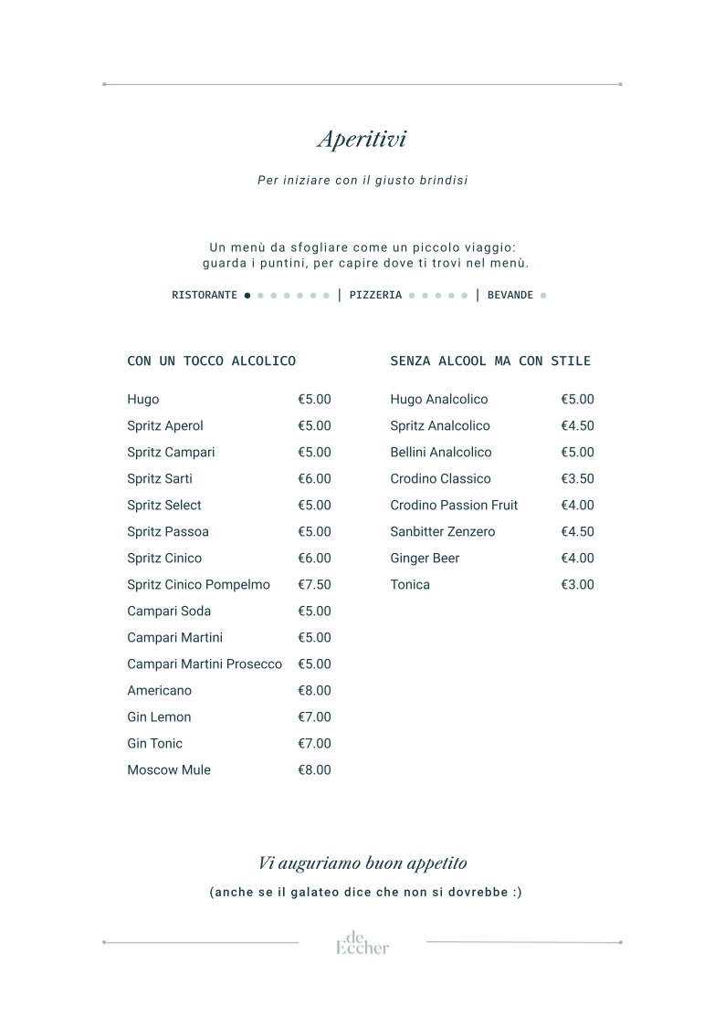 Menu De Eccher - Ristorante Pizzeria E Gastronomia-2