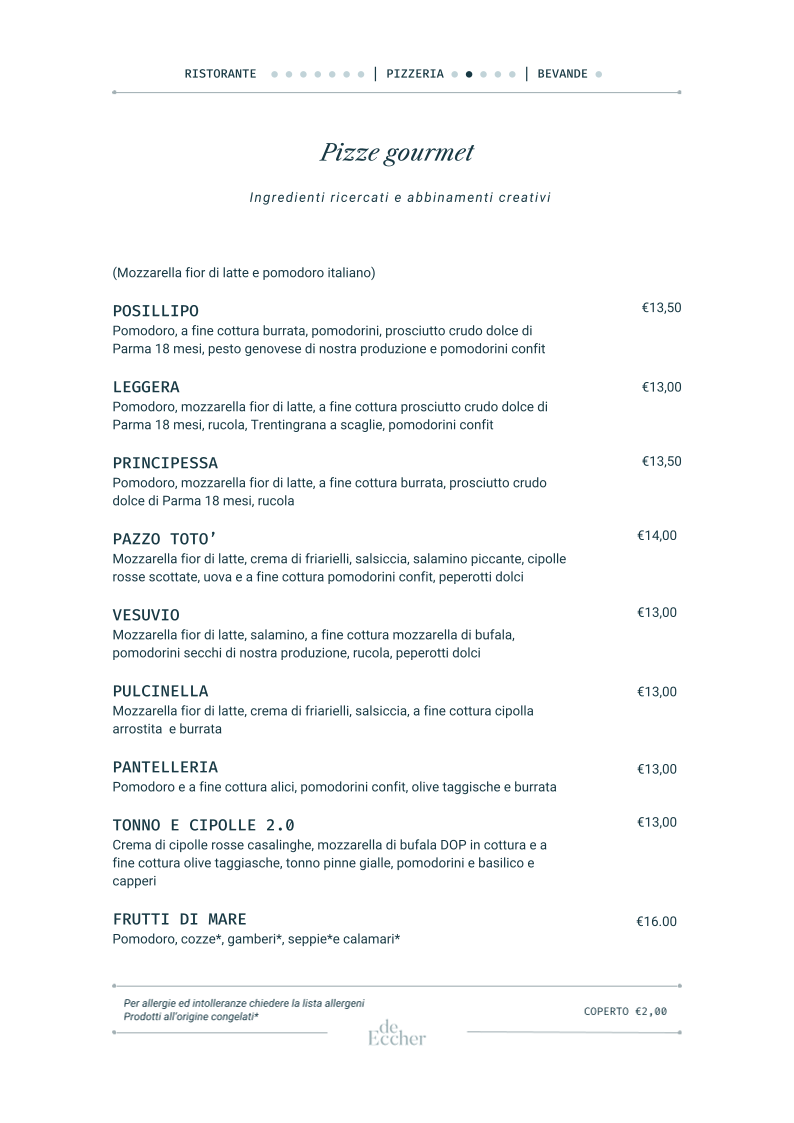 Menu De Eccher - Ristorante Pizzeria E Gastronomia-5