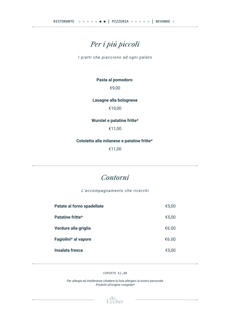 Menu De Eccher - Ristorante Pizzeria E Gastronomia-8