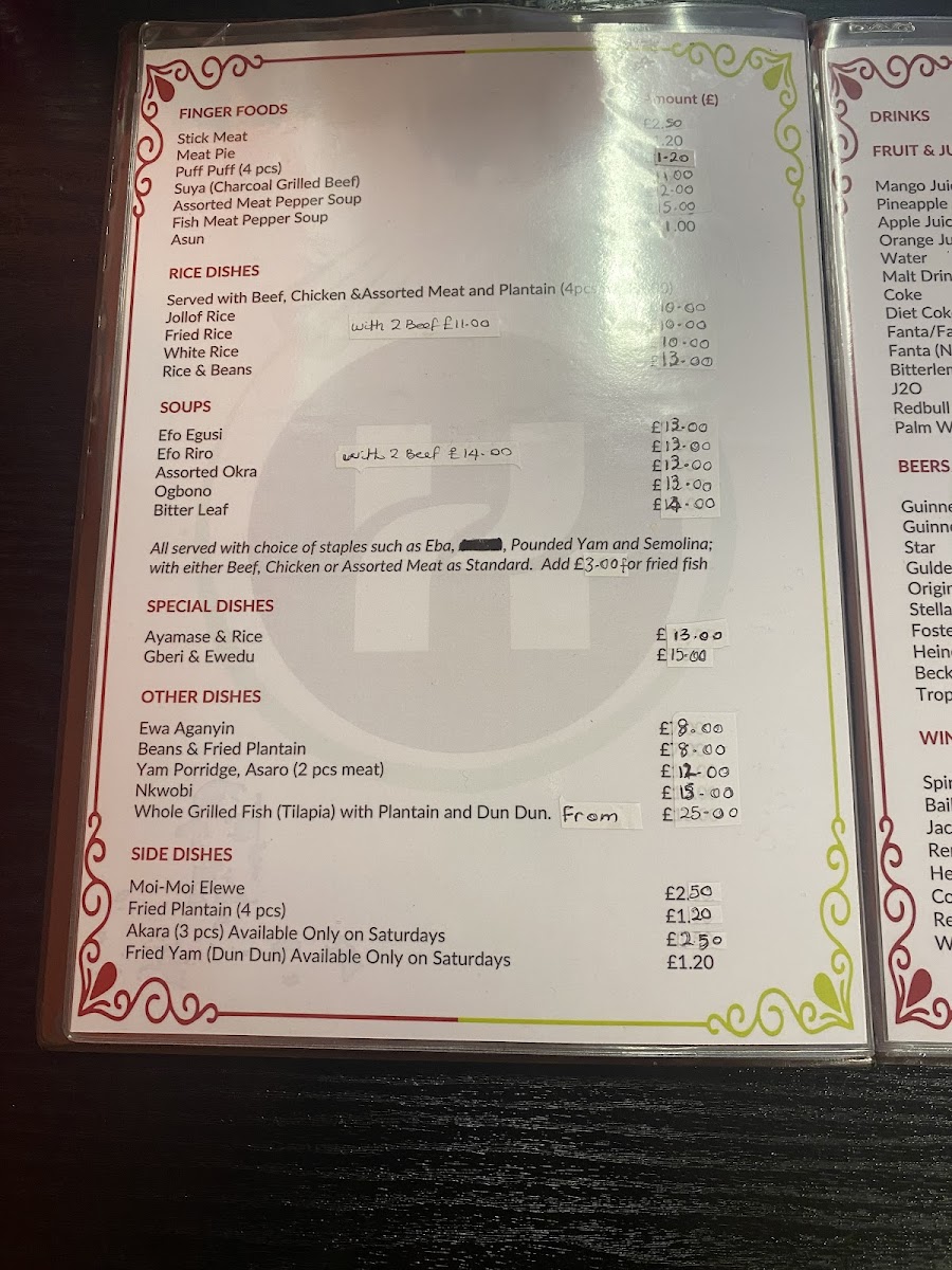 Menu De Honourables Restaurant-1