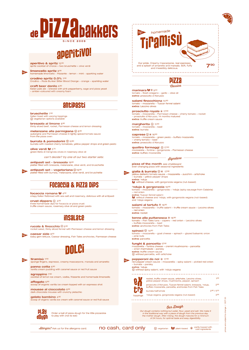 Menu De Pizzabakkers Spaarndammerstraat-1