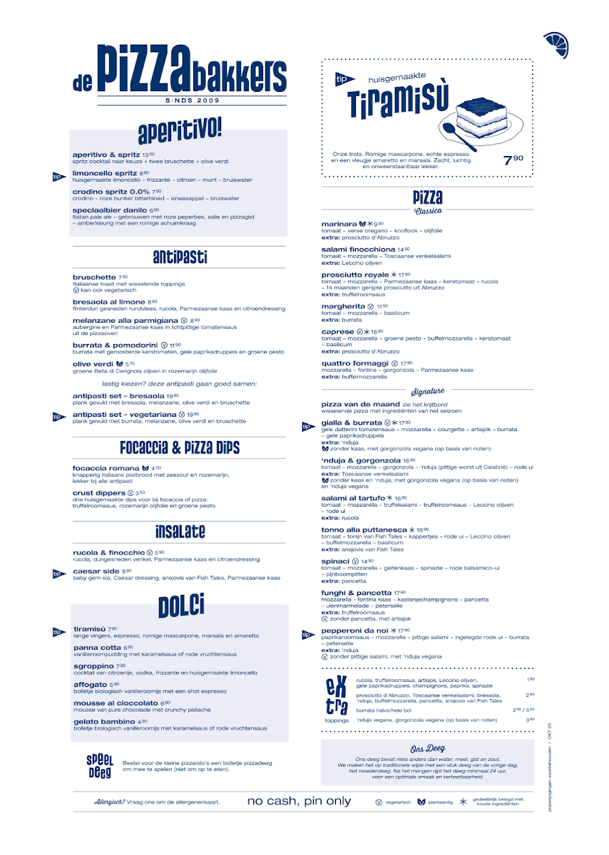 Menu De Pizzabakkers Spaarndammerstraat-2