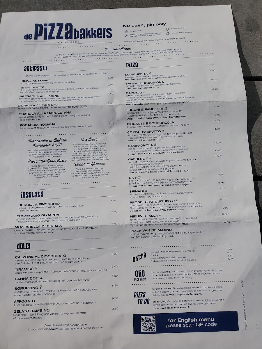 Menu De Pizzabakkers Spaarndammerstraat-4