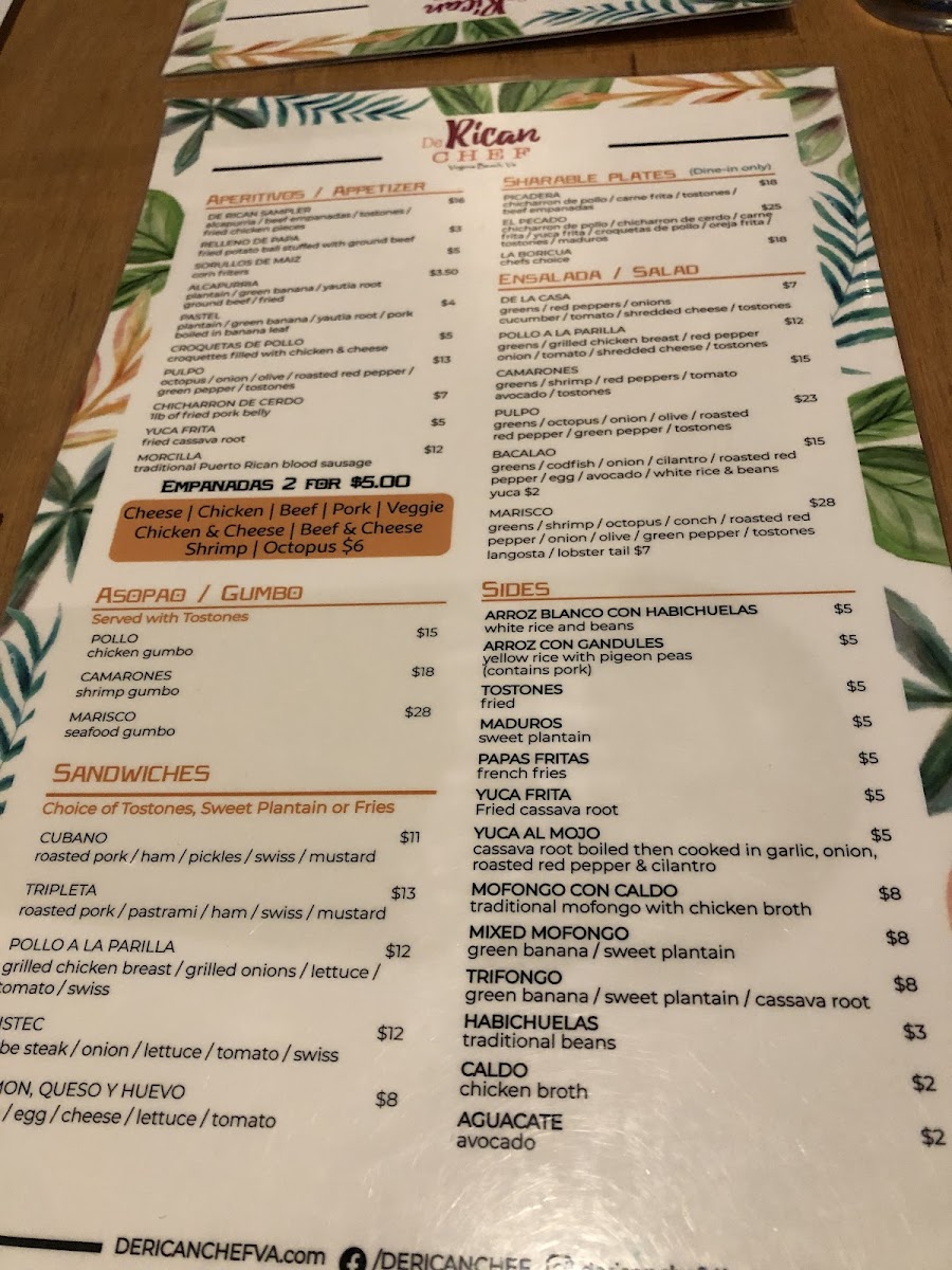 Menu De Rican Chef Holland-10